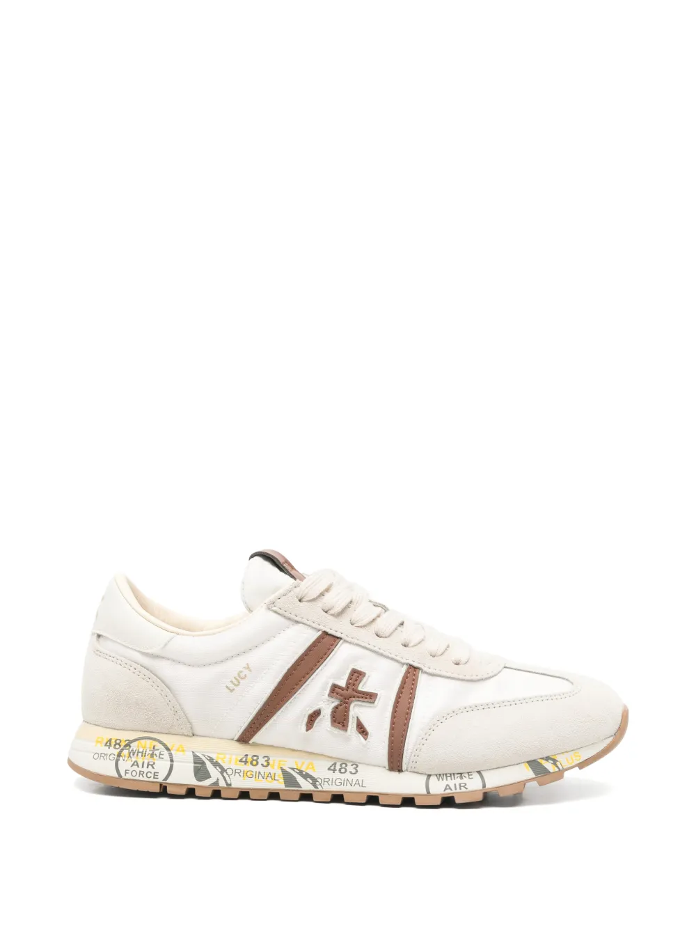Premiata Lucy logo-patch sneakers - Toni neutri
