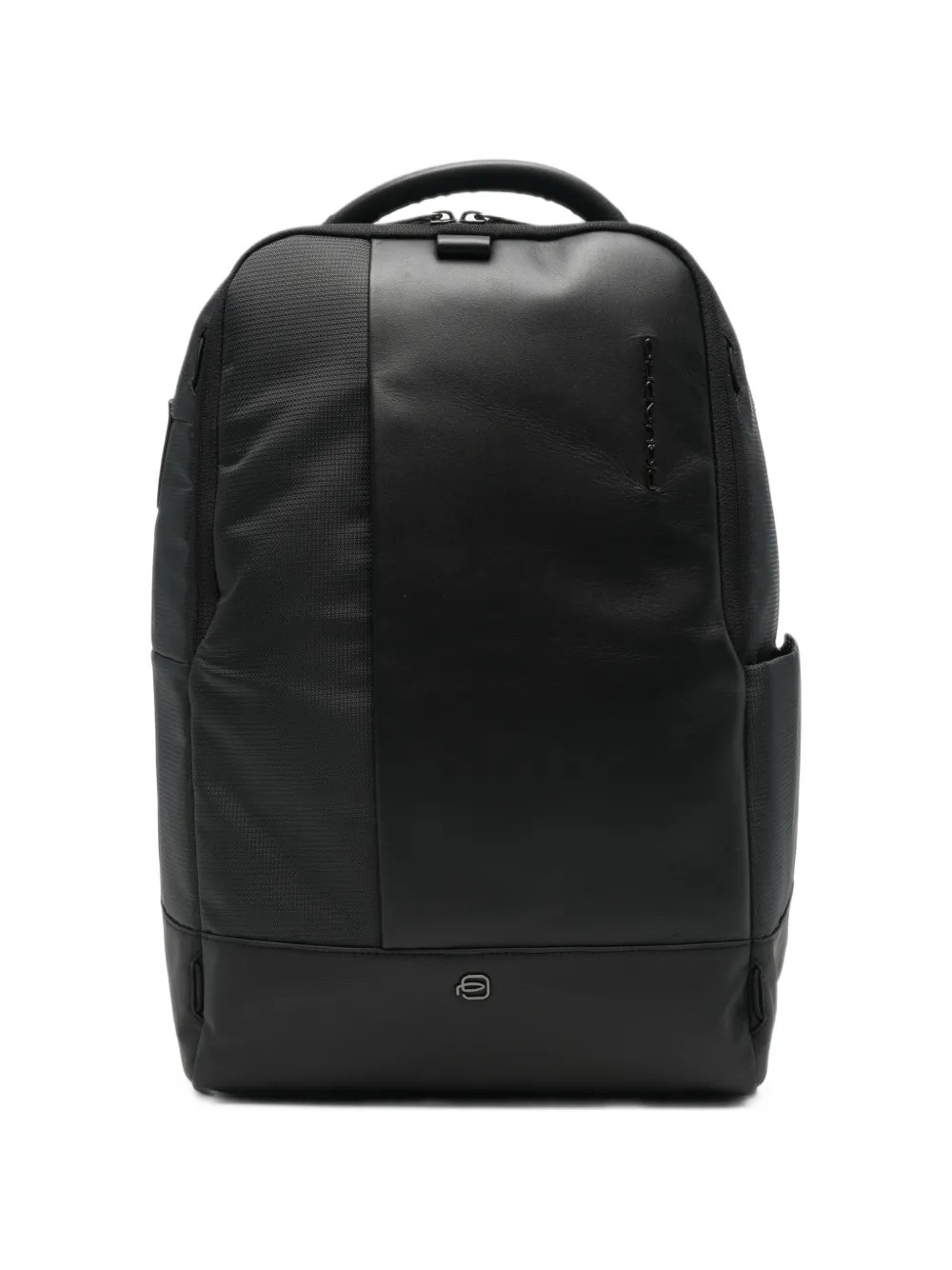 PIQUADRO leather-panelled backpack - Nero