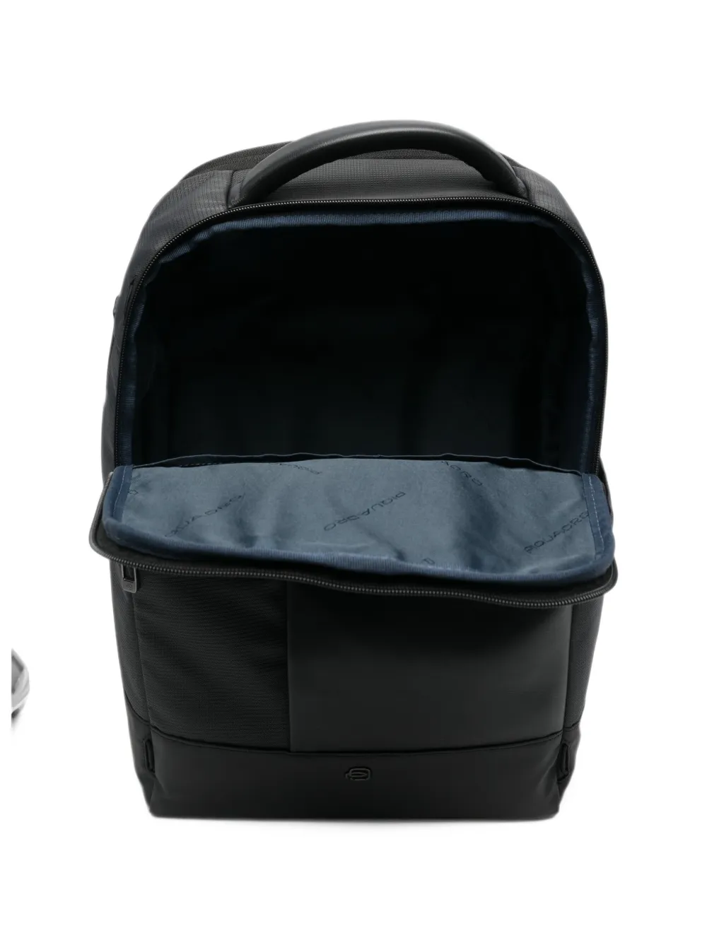 PIQUADRO leather-panelled backpack Zwart