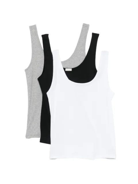 Calvin Klein set de tres tops sin mangas de canalé