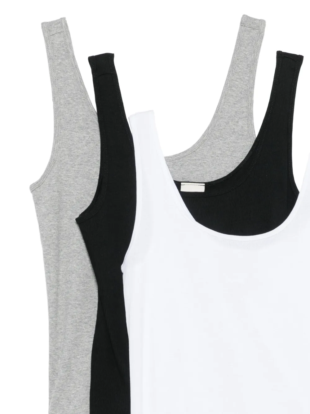 Calvin Klein ribbed-knit tank tops (set of three) Grijs