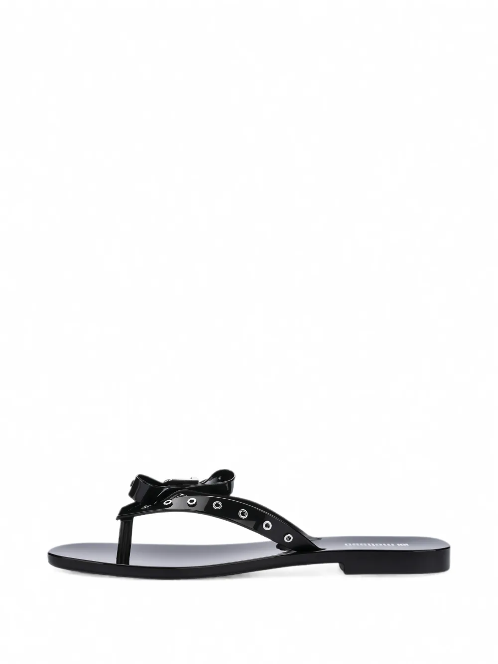 Melissa Harmonic Squared bow-detail flip-flops Zwart