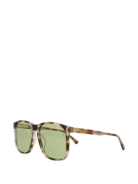 Gucci tortoiseshell-effect square-frame sunglasses