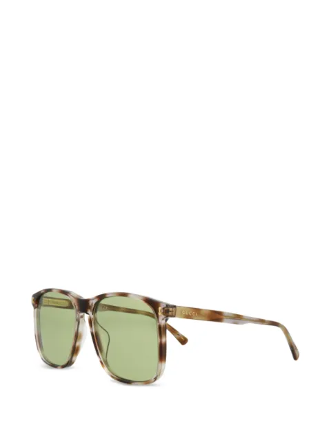 Gucci tortoiseshell-effect square-frame sunglasses