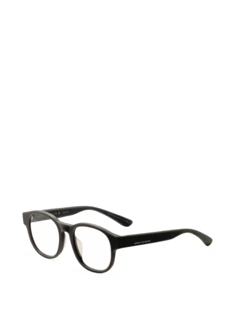 Armani Exchange matte round-frame glasses