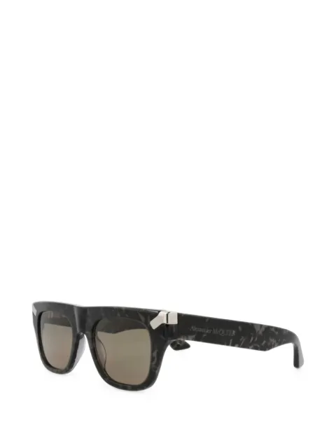 Alexander McQueen Eyewear tortoiseshell-effect square-frame sunglasses