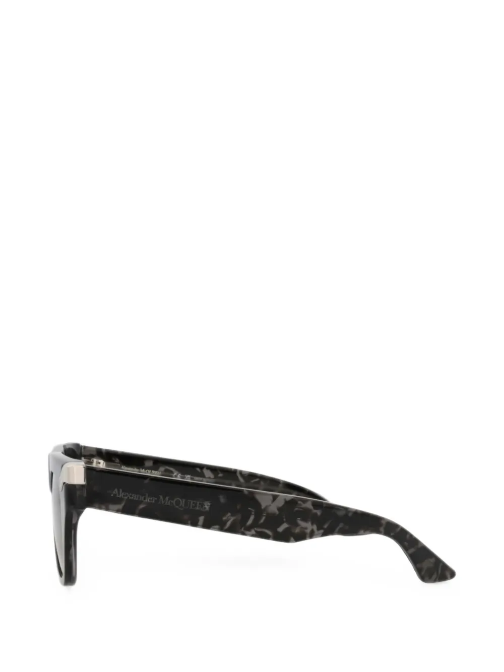 Alexander McQueen Eyewear tortoiseshell-effect square-frame sunglasses Grijs