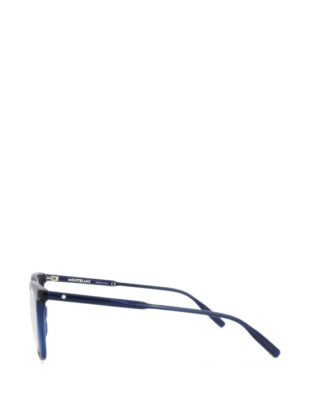 Montblanc Bril met rond montuur Blauw