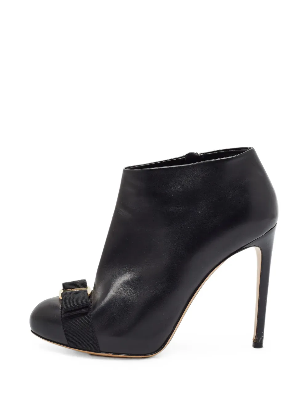 Ferragamo Pre-Owned Vara bow leather ankle boots - Schwarz
