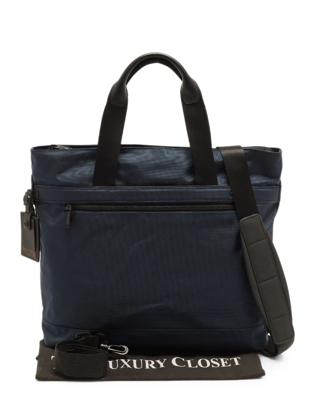 Tumi Companion logo-patch tote bag - Blu
