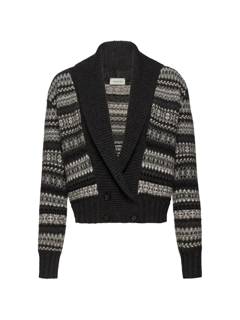 Magda Butrym patterned long-sleeve cardigan - Grau