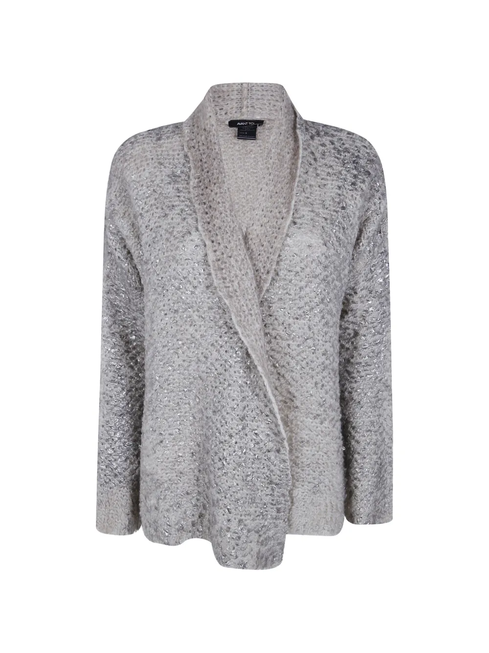 Avant Toi metallic-effect open-knit cardigan - Toni neutri