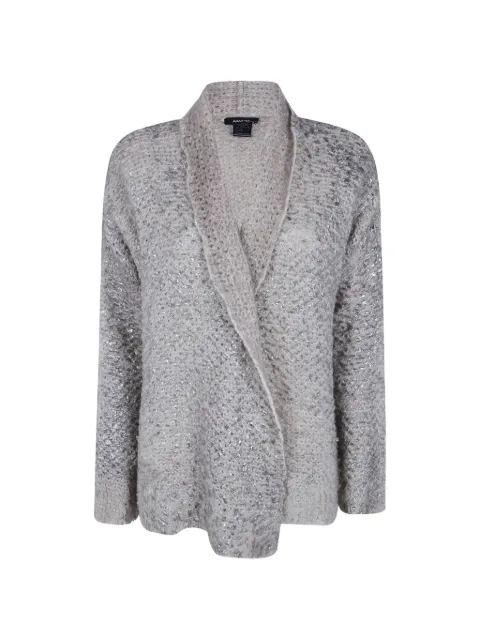 Avant Toi metallic-effect open-knit cardigan
