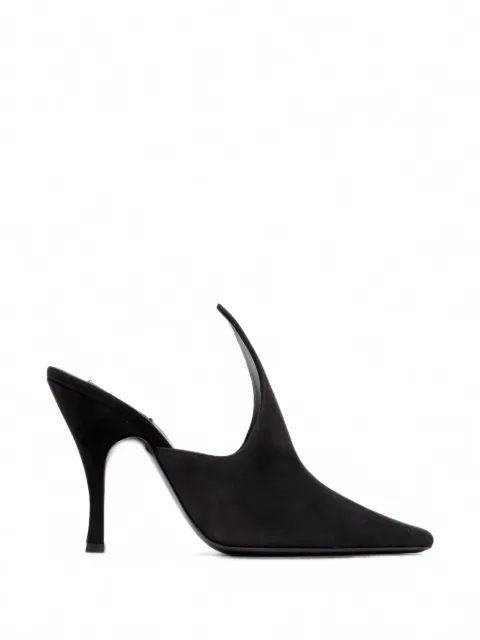 Alaïa mules en daim à bout pointu