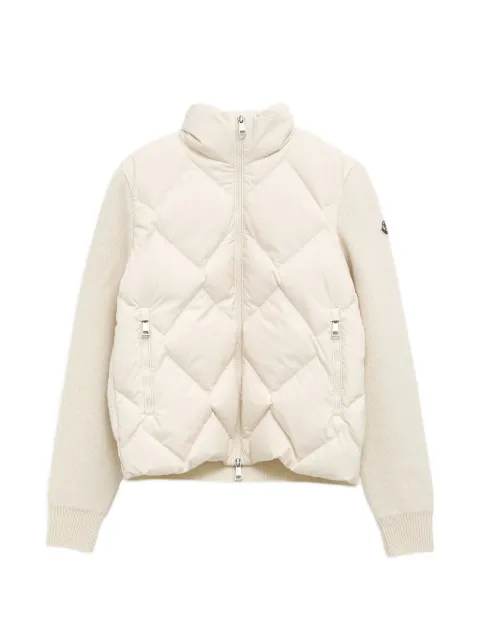 Moncler quilted-down panelled jacket