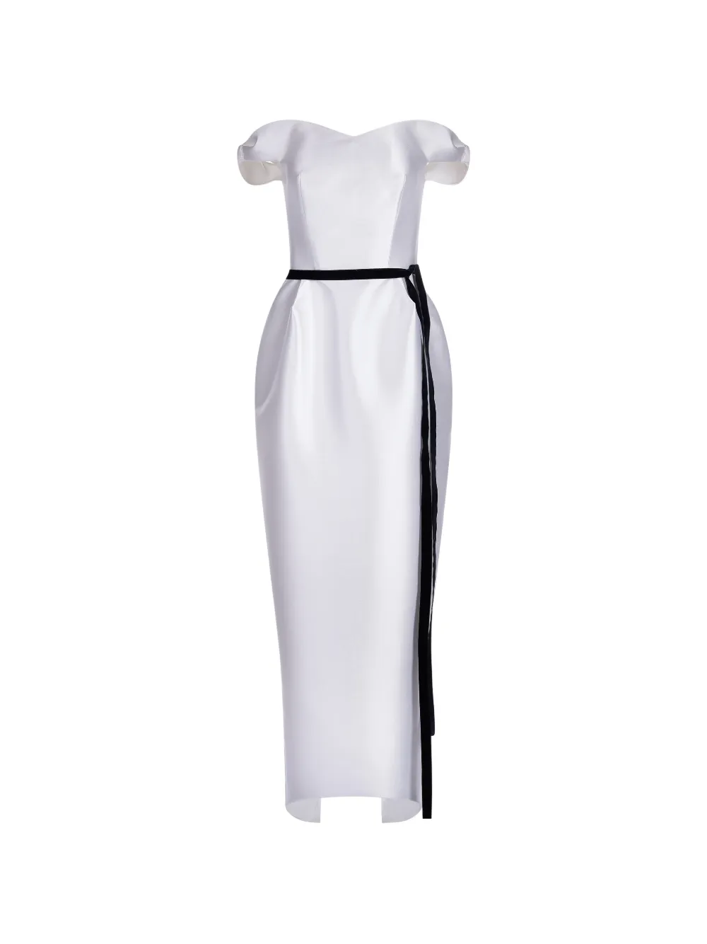 ARAFTU off-shoulder belted maxi dress - Bianco