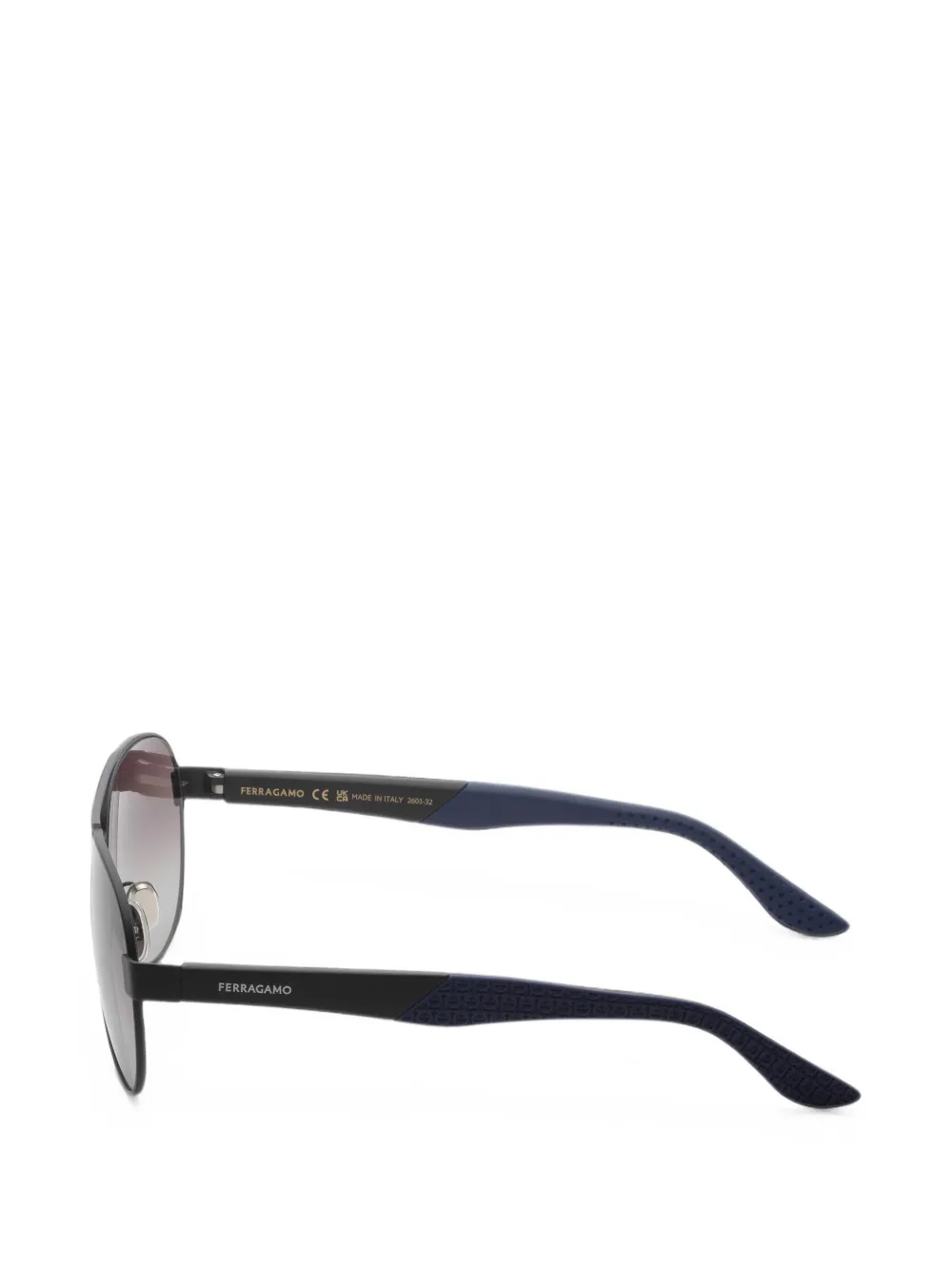 Ferragamo Eyewear Zonnebril met piloten montuur Zwart