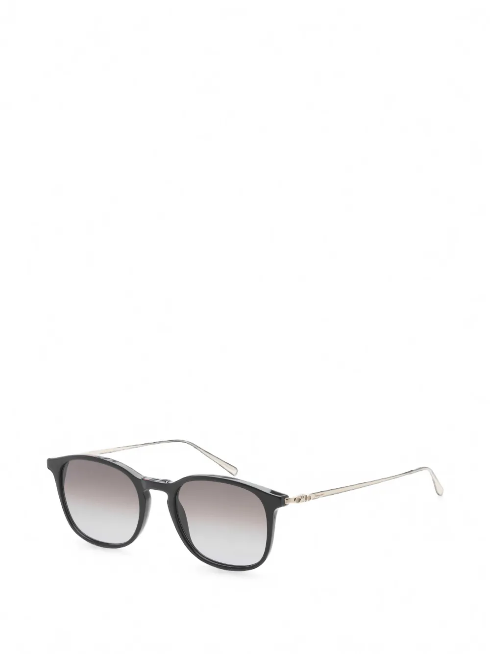 Ferragamo Eyewear Gancini zonnebril met rechthoekig montuur Zwart