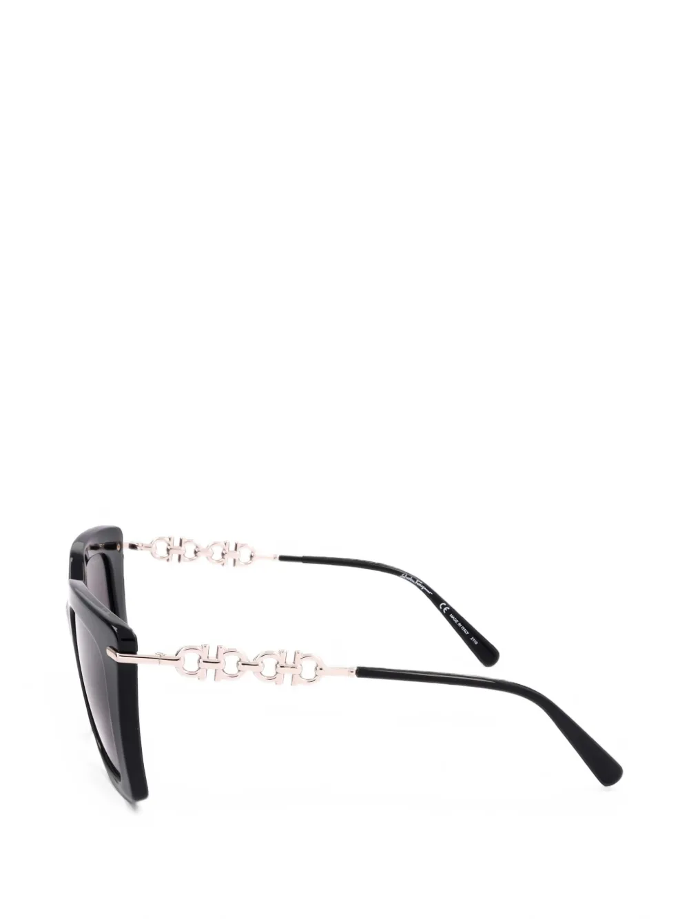 Ferragamo Eyewear Gancini bril met vierkant montuur Zwart