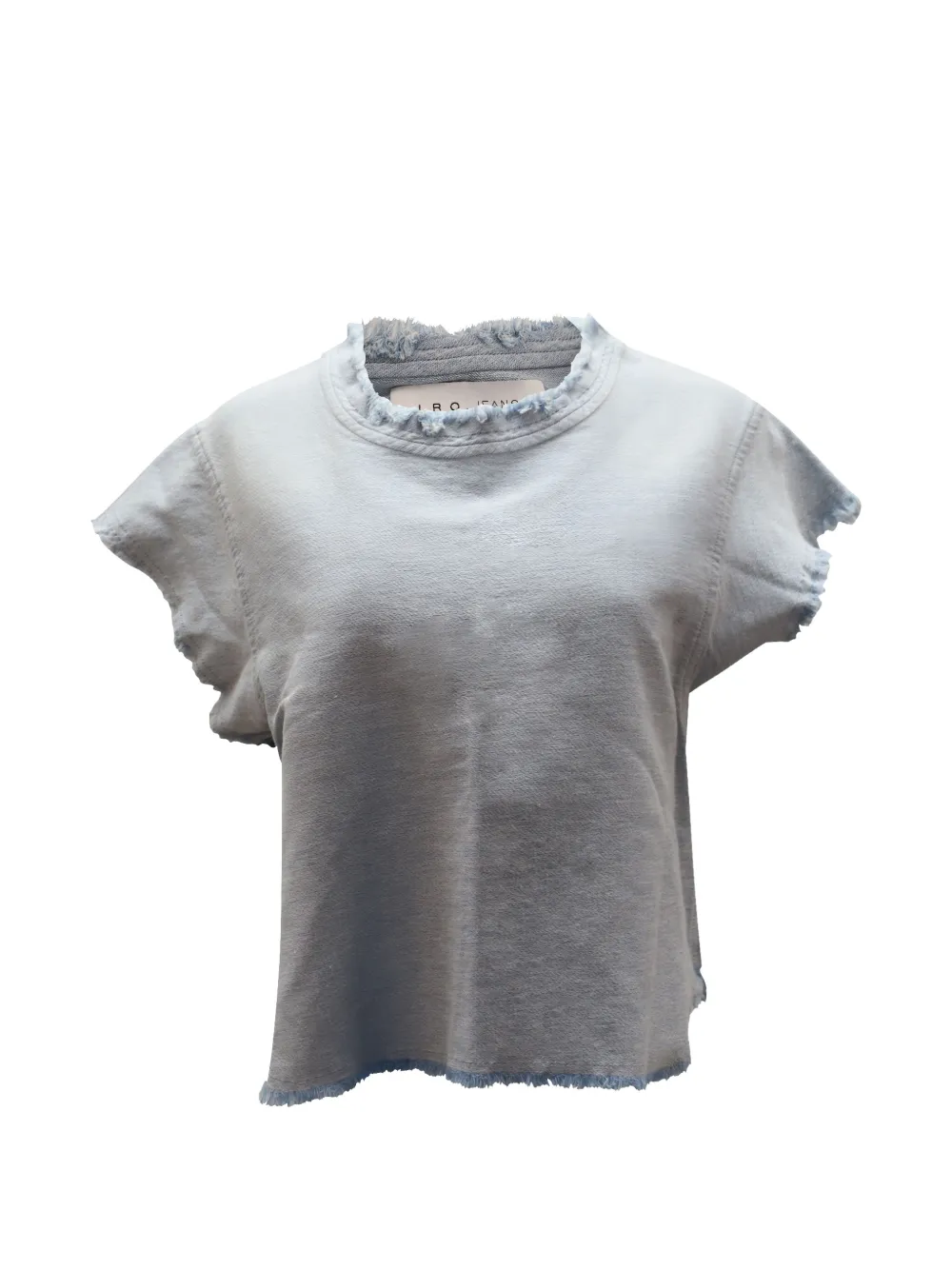IRO Florie frayed denim T-shirt - Blu