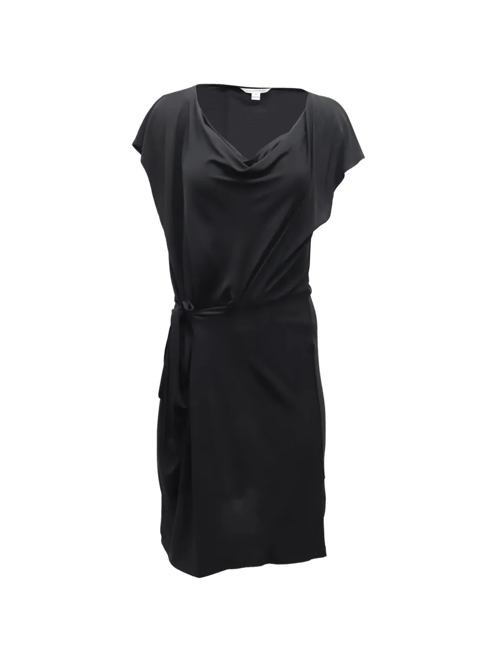 Diane Von Furstenberg Vintage robe drapée à détail noué - Noir