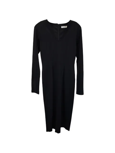 Jil Sander Pre-Owned платье с U-образным вырезом и длинными рукавами