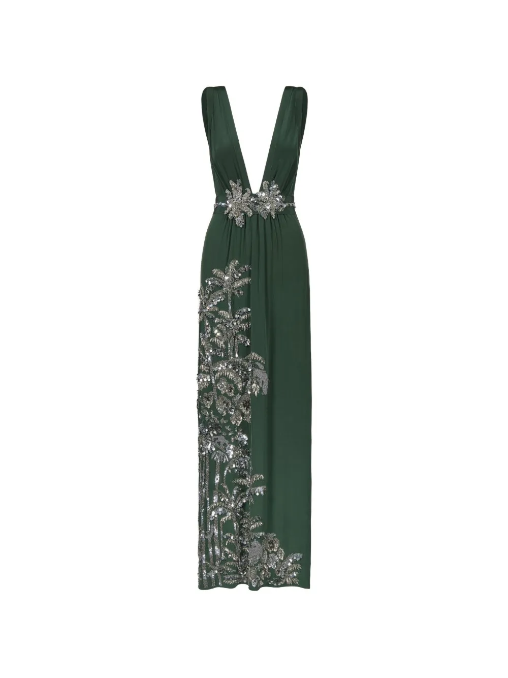 Johanna Ortiz Expedición Elegante sequin-embellished silk maxi dress - Verde