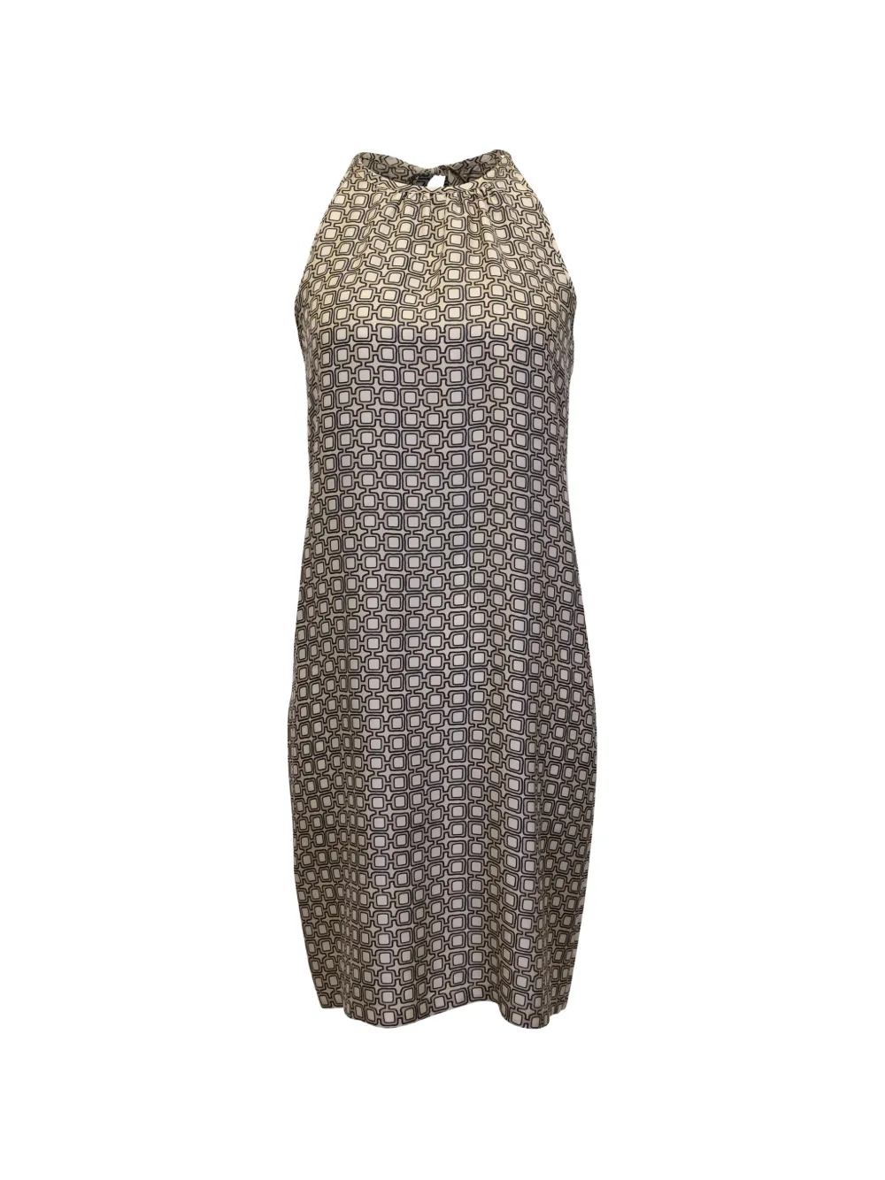 'S Max Mara geometric-print halter dress - Toni neutri