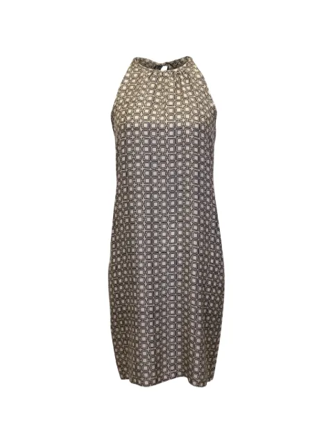 'S Max Mara vestido con estampado geométrico y cuello halter