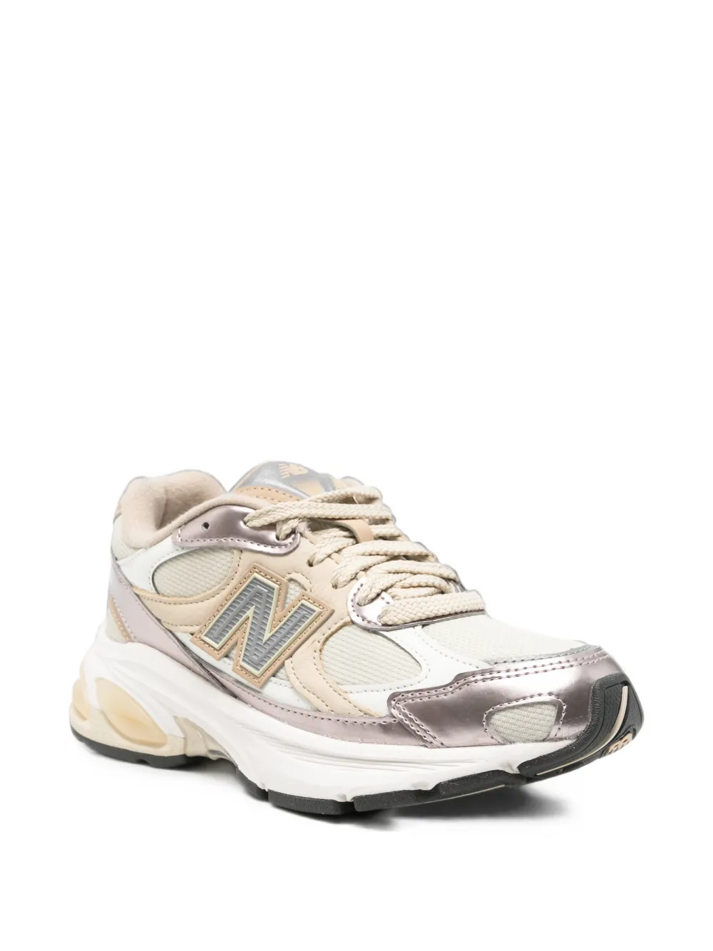 New Balance panelled lace-up sneakers Beige