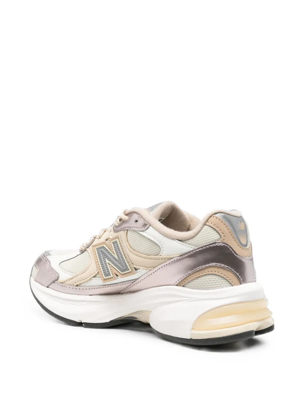 New Balance panelled lace-up sneakers Beige