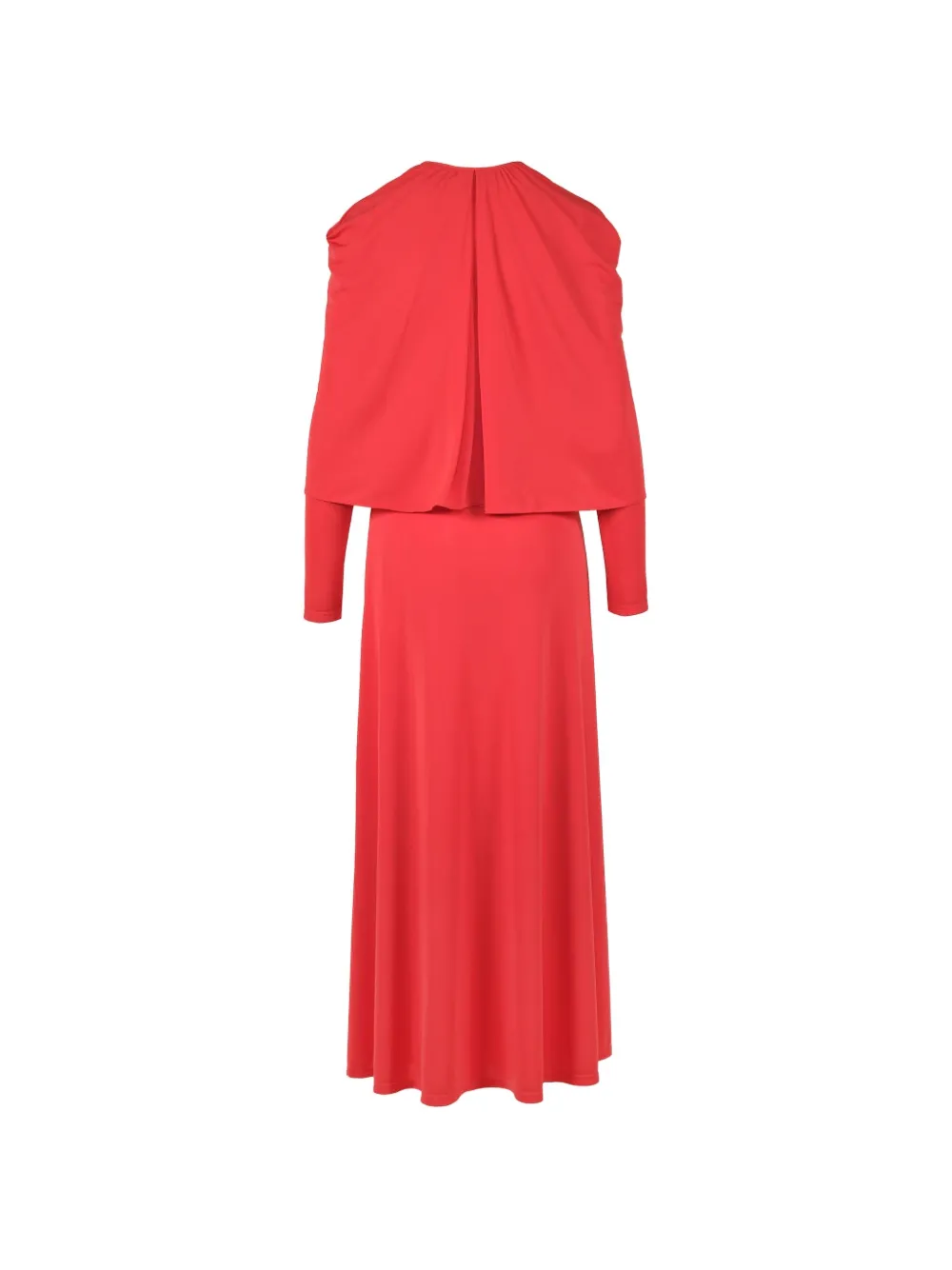Johanna Ortiz Silent Solstice Cape-detail Maxi Dress in Red, view 2