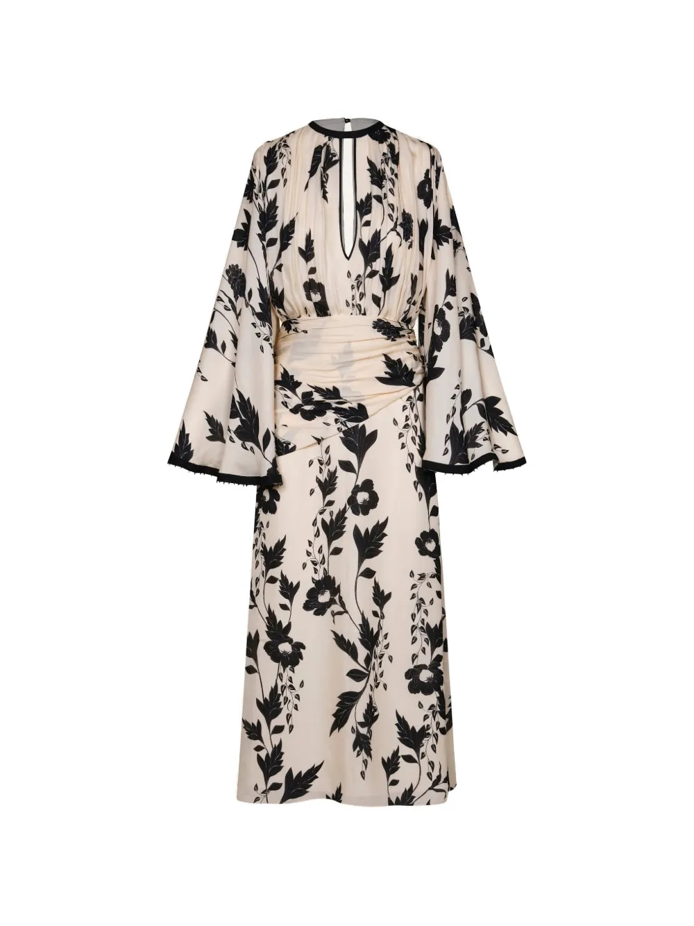 Johanna Ortiz Pintando En Henna floral-print midi dress - Toni neutri