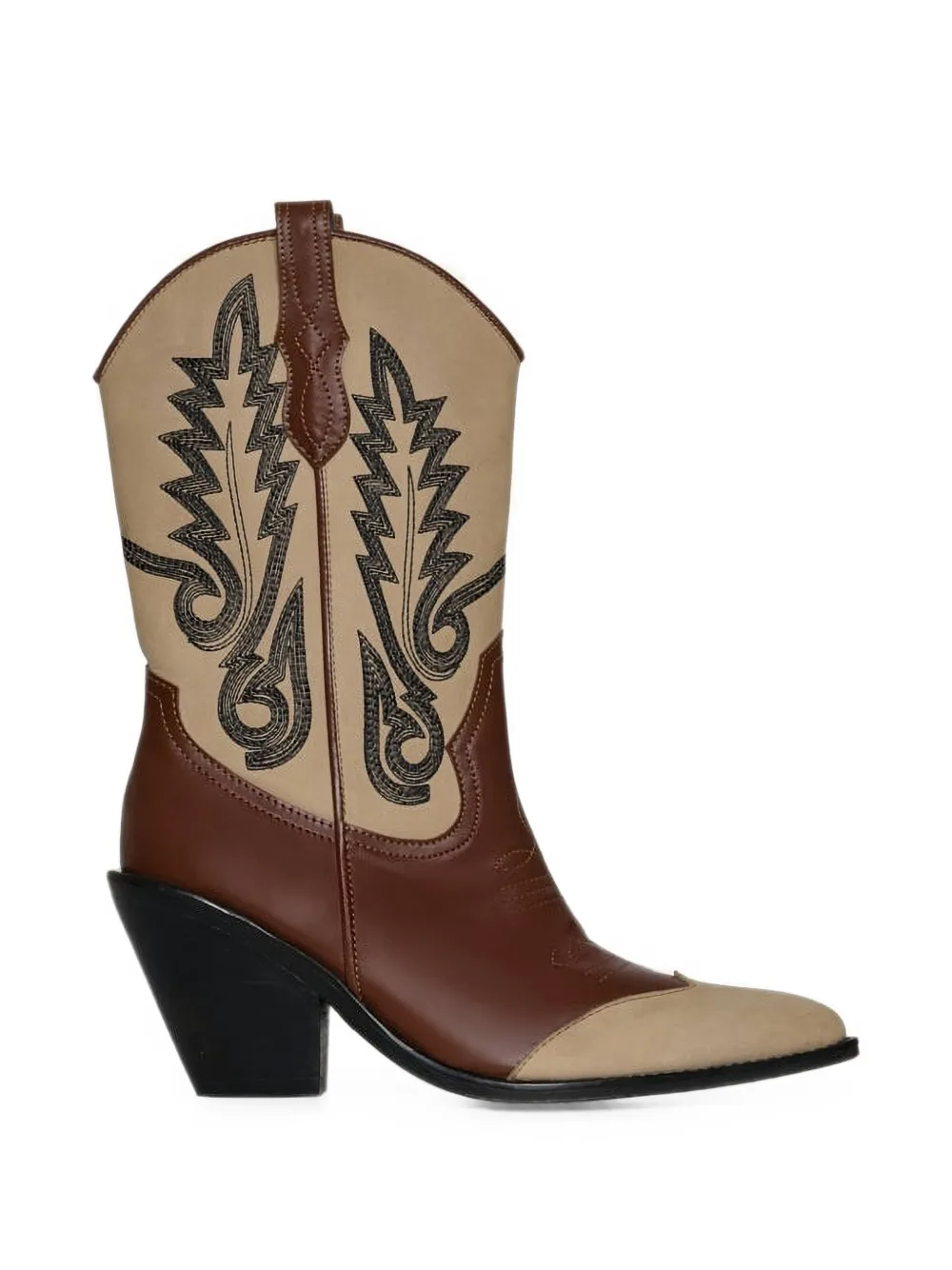 Johanna Ortiz Alma Latina embroidered leather boots - Marrone