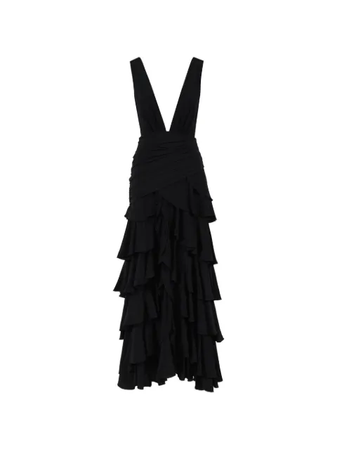 Johanna Ortiz A Map Of Gentle Winds ruffled tiered maxi dress