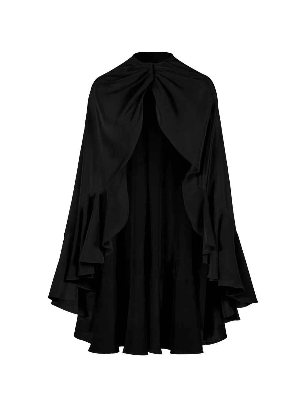 Johanna Ortiz Aromatic Garden cape met ruches Zwart