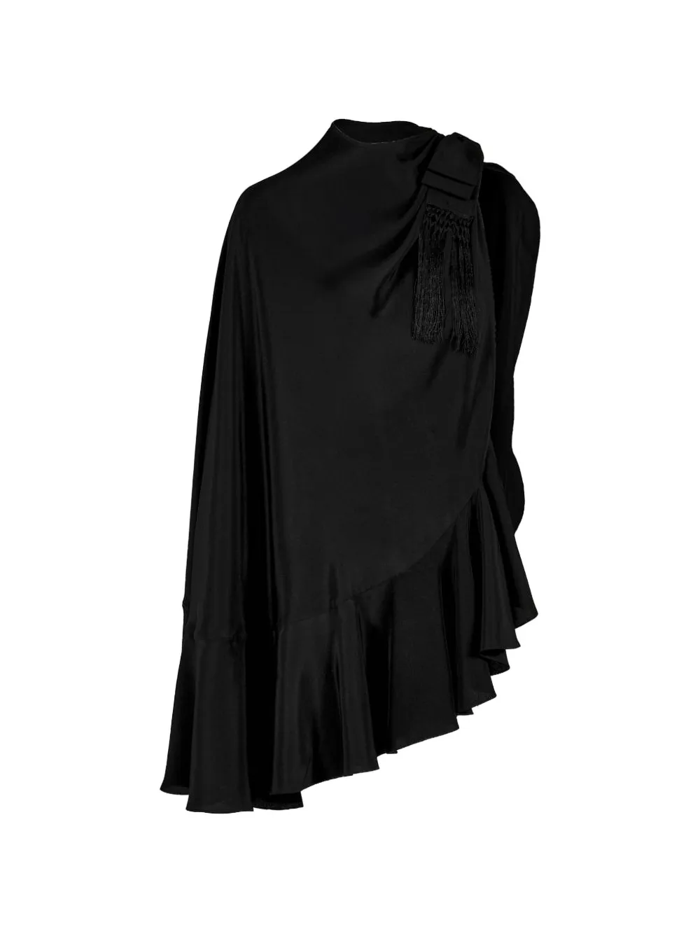 Johanna Ortiz Aromatic Garden cape met ruches Zwart