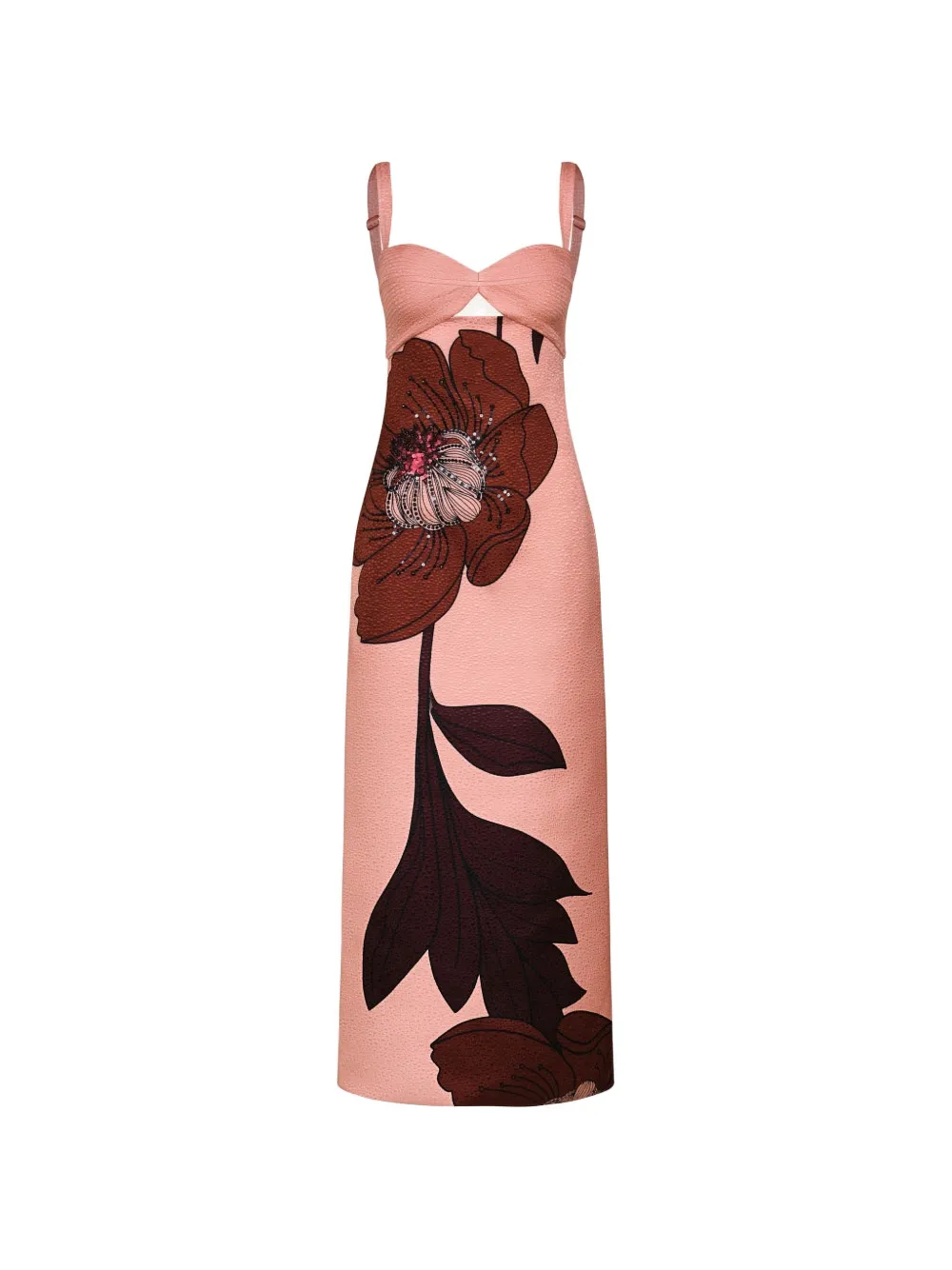 Johanna Ortiz Powerful Stitches Maxikleid - Rosa