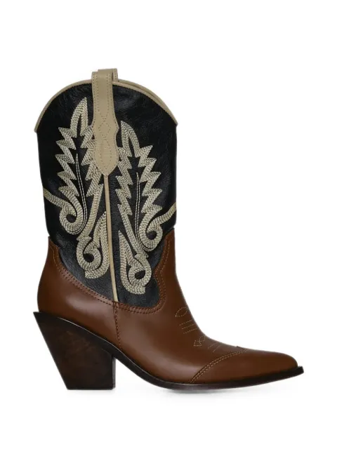 Johanna Ortiz Alma Latina embroidered leather boots
