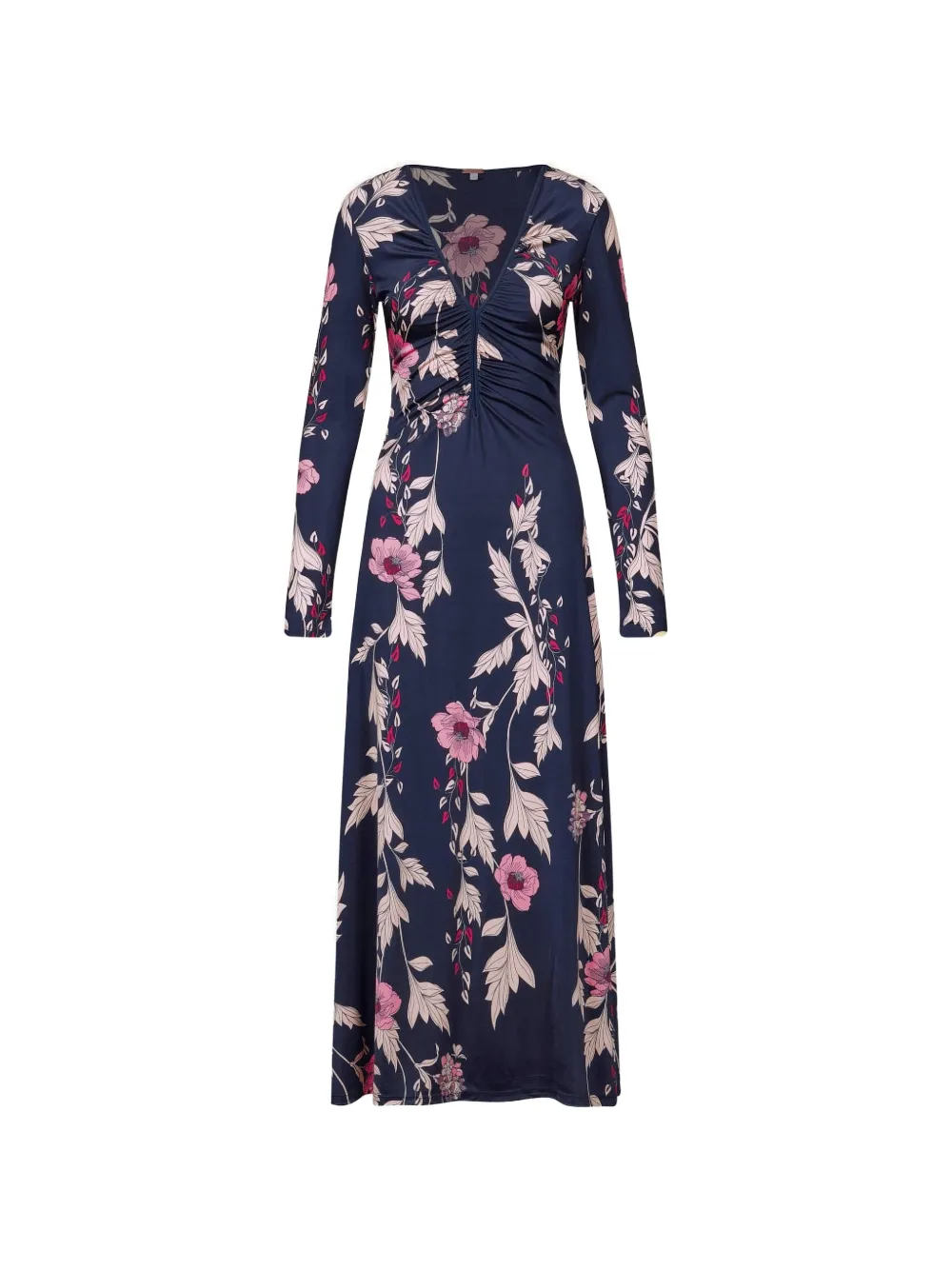 Johanna Ortiz Alma Bordada midi-jurk met bloemenprint Blauw