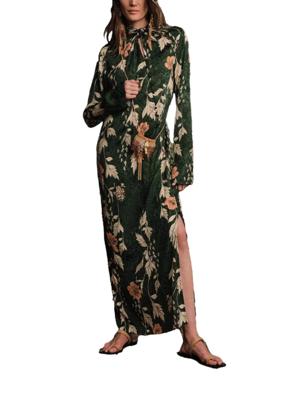 Johanna Ortiz Esencia Femenina maxi-dress Groen