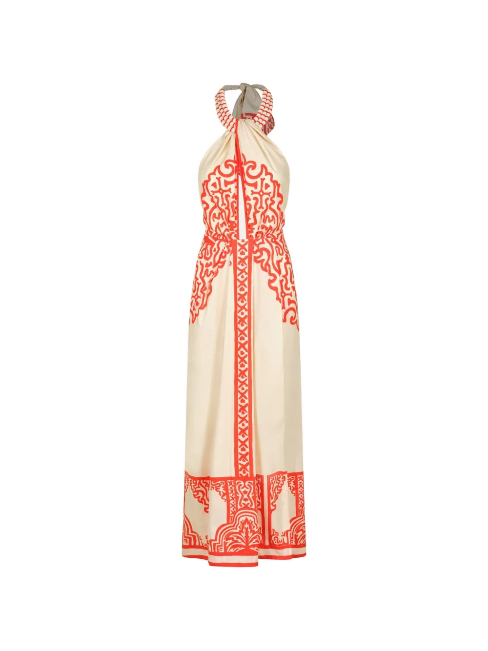 Johanna Ortiz Sunset Script halterneck maxi dress - Toni neutri