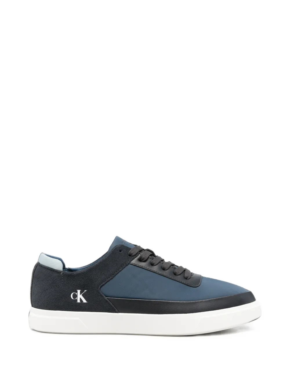Calvin Klein logo-print panelled sneakers Blauw