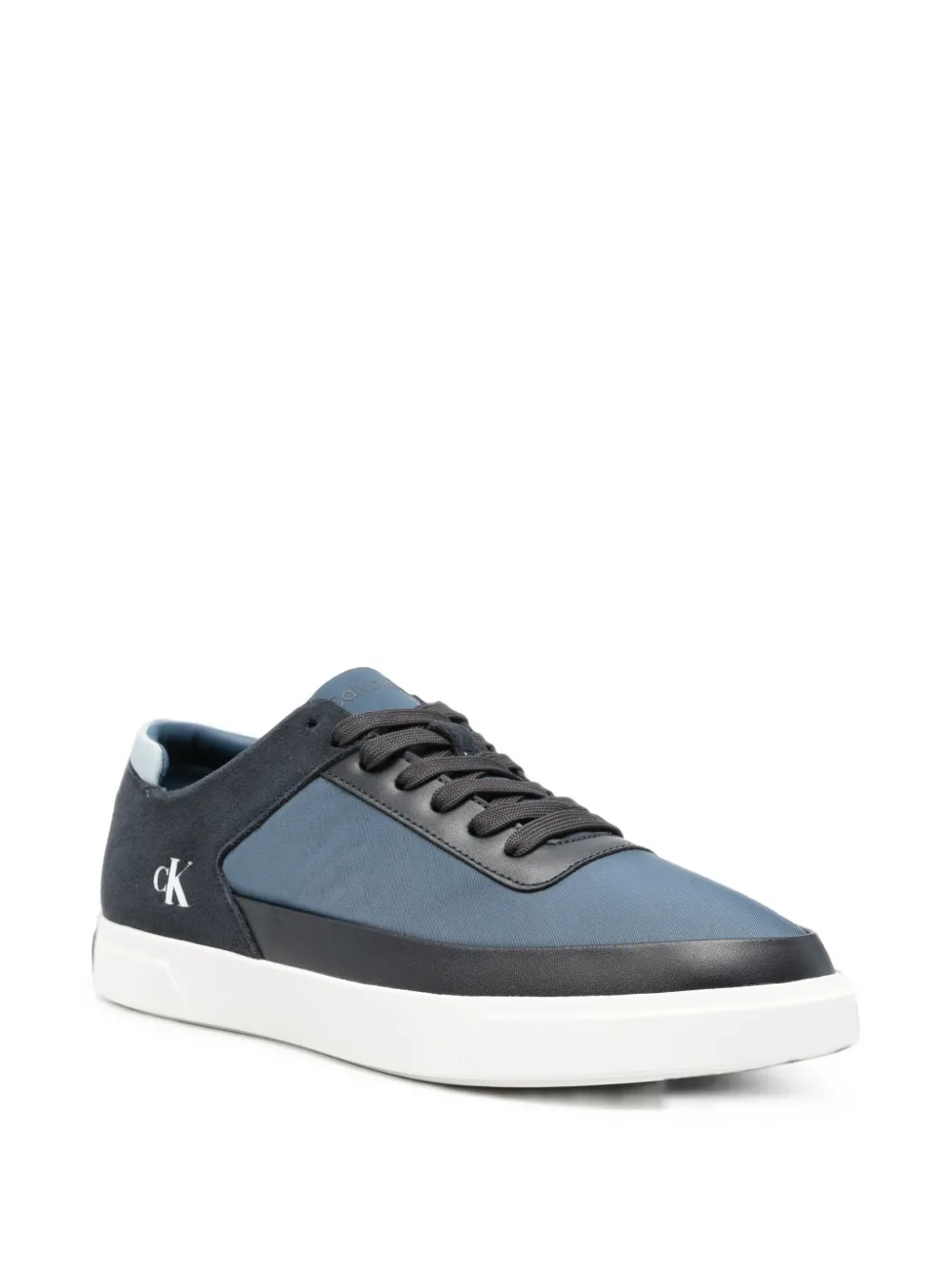 Calvin Klein logo-print panelled sneakers Blauw