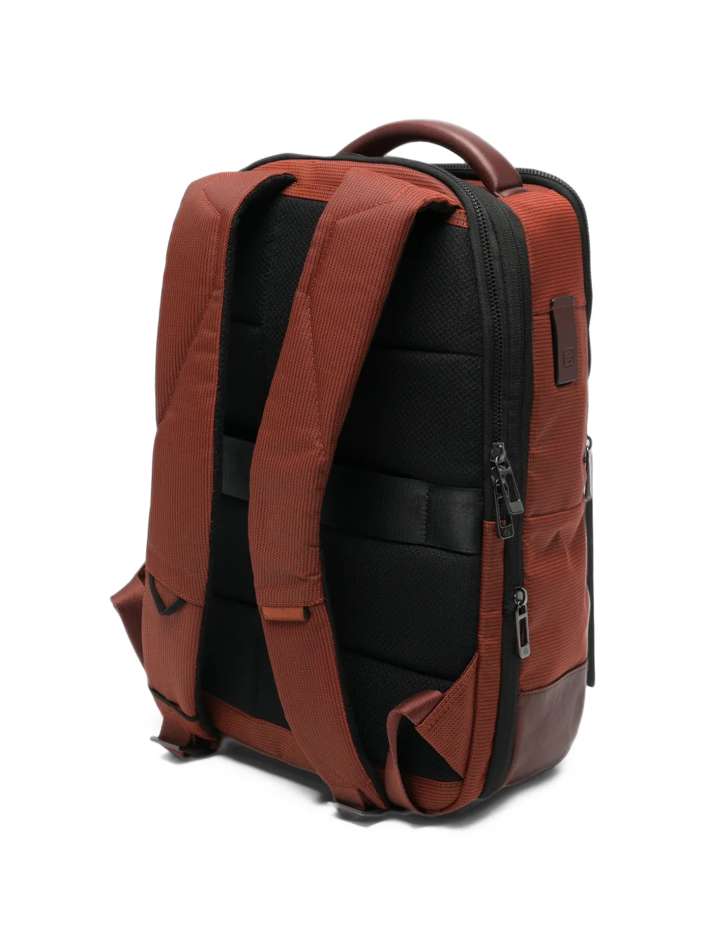 PIQUADRO suede-panelled logo-plaque backpack Bruin