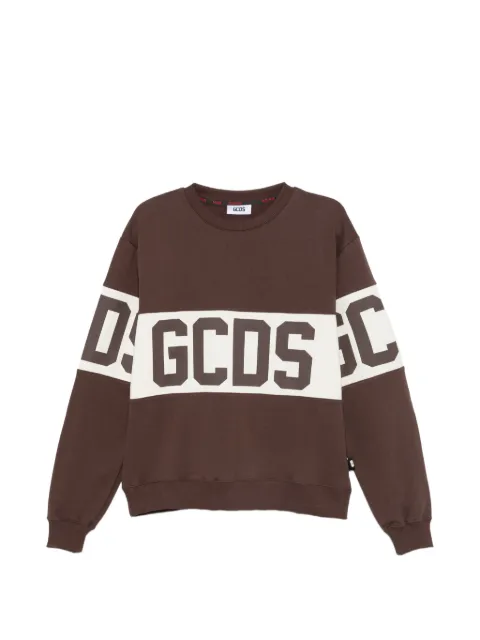 GCDS logo-intarsia crew-neck sweatshirt