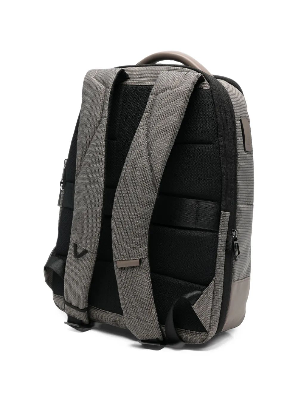 PIQUADRO panelled logo-plaque backpack Grijs