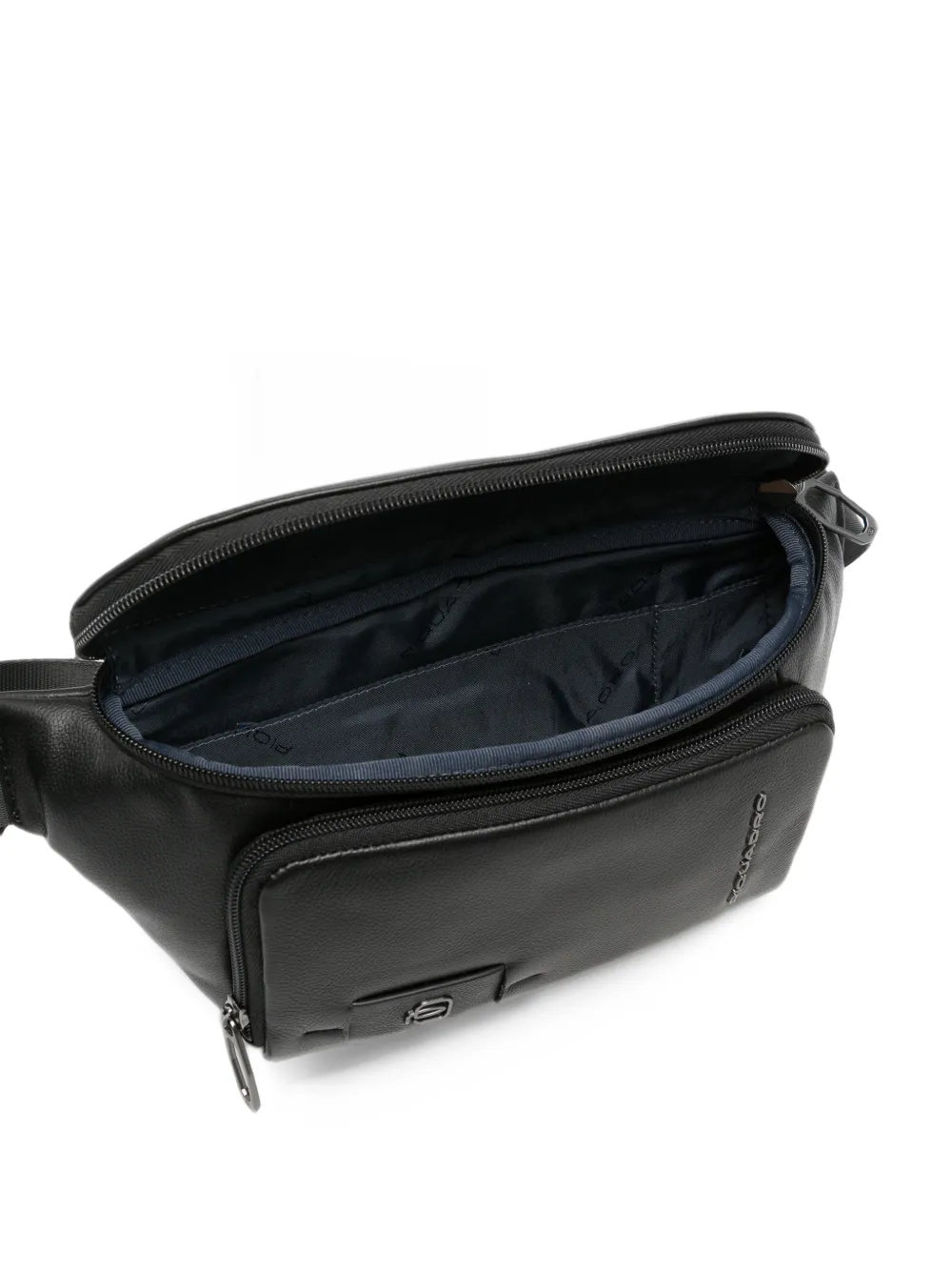 PIQUADRO grained leather belt bag Zwart