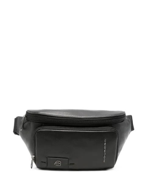 PIQUADRO grained leather belt bag