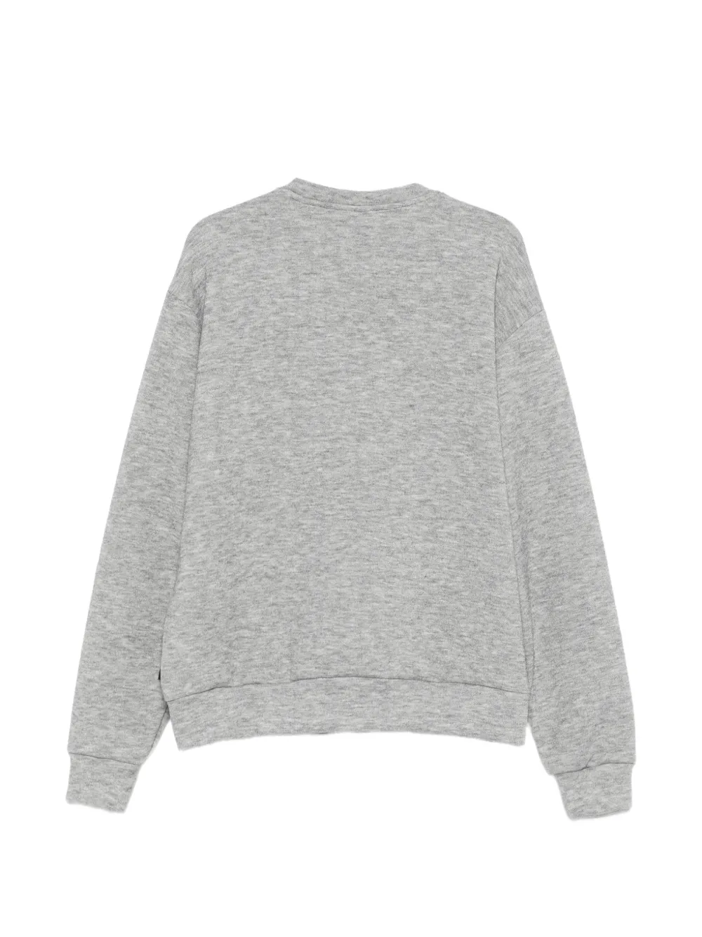 GCDS logo-patch raw-edge sweater Grijs
